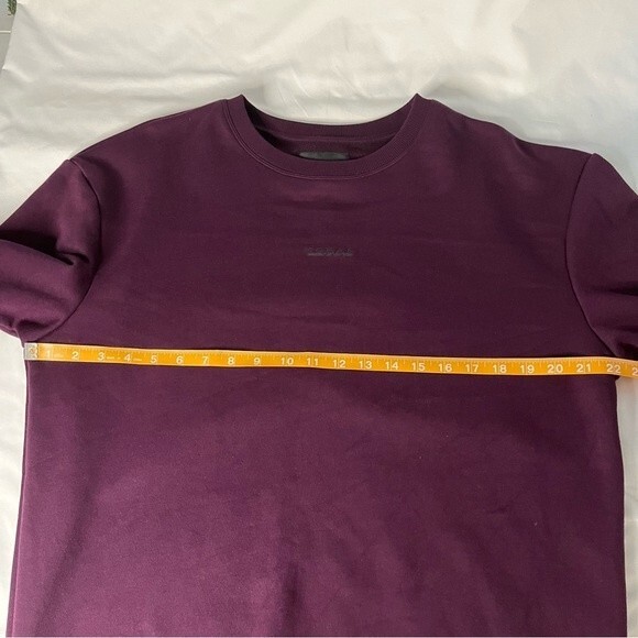 NWOT Koral Purple Size S Levi Crewneck Pullover Terry Sweatshirt Relaxed Gym - Picture 4 of 7